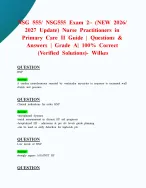 NSG 555/ NSG555 Exam 2– (NEW 2026/ 2027 Update) Nurse Practitioners in Primary Care II Guide | Questions & Answers | Grade A| 100% Correct (Verified Solutions)- Wilkes