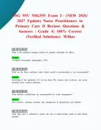 NSG 555/ NSG555 Exam 2– (NEW 2026/ 2027 Update) Nurse Practitioners in Primary Care II Review | Questions & Answers | Grade A| 100% Correct (Verified Solutions)- Wilkes
