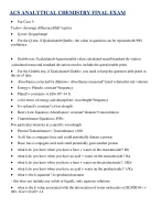 ACS ANALYTICAL CHEMISTRY FINAL EXAM 2024/2025 | - DocMerit