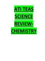 ATI TEAS SCIENCE REVIEW- CHEMISTRY (Q&A)