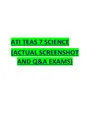 ATI TEAS 7 SCIENCE EXAM ACTUAL SCREENSHOT QUESTIONS & ANSWERS