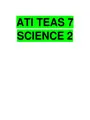 ATI TEAS 7 SCIENCE EXAM 2