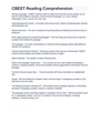 CBEST Reading Comprehension