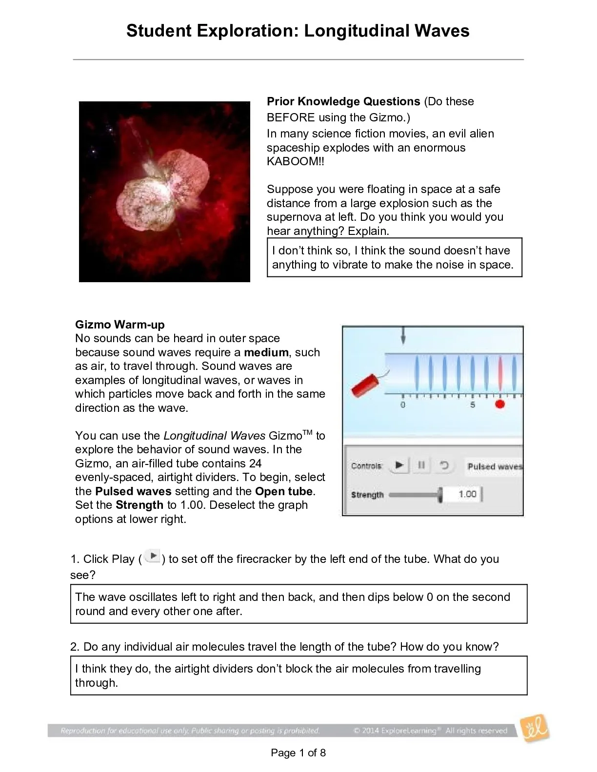Longitudinal Waves GIZMO 2024-2025. - DocMerit