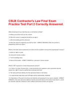CSLB Contractor's Law Final Exam Practice Test - DocMerit