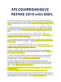 ATI COMPREHENSIVE RETAKE 2019 with NGN