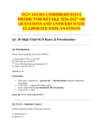 NGN ATI RN COMPREHENSIVE PREDICTOR RETAKE 2026-2027 100 QUESTIONS AND ANSWERS