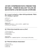 ATI RN COMPREHENSIVE PREDICTOR RETAKE – FORM B 2026-2027 EXAM 100 QUESTIONS AND DETAILED ANSWERS.