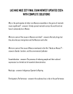 Las Mas Mus 337 Final Exam Newest Updated 2024 With Complete Solutions