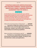 DYNATRACE ASSOCIATE CERTIFICATION EXAM  2025/2026 BANK QUESTION AND ANSWER