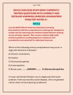 NAVLE 2025/2026 EXAM BANK QUESTION AND ANSWER