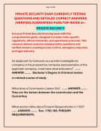 2025/2026 PRIVATE SECURITY EXAM QUESTION AND ANSWER