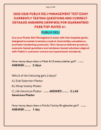 2025/2026 PUBLIX DELI MANAGEMENT TEST EXAM QUESTION AND ANSWER