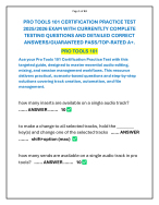 PRO TOOLS 101 CERTIFICATION PRACTICE TEST  2025/2026 EXAM QUESTION AND ANSWER