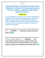2025/2026 WWISE 101 CERTIFICATION EXAM QUESTION AND ANSWER