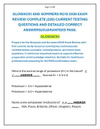 GLOWACKI AND SOMMERS RCIS 2026 EXAM REVIEW QUESTION AND ANSWER