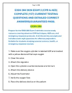 EXSS 288 2026 EXAM 2 (CPR & AED) QUESTION AND ANSWER