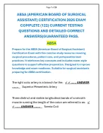 ABSA (AMERICAN BOARD OF SURGICAL ASSISTANT) CERTIFICATION 2026 EXAM QUESTION AND ANSWER