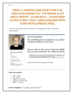 WEEK 7 I-HUMAN CASE STUDY FOR A 16- YEAR-OLD PATIENT CC: “I’M PEEING A LOT AND IT HURTS”