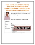 WEEK 4 IHUMAN CASE STUDY FORA72- YEAR- OLD MALE PRESENTING WITH DYSPNEA