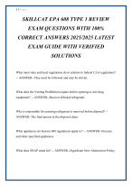 SKILLCAT EPA 608 TYPE 1 REVIEW  EXAM QUESTIONS WITH 100%  CORRECT ANSWERS 2025/2025 LATEST  EXAM
