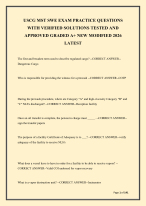 USCG MST SWE EXAM PRACTICE QUESTIONS  WITH VERIFIED SOLUTIONS TESTED AND  APPROVED GRADED A+ NEW