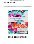 Gerontologic Nursing 6th Edition Meiner Test Bank – Complete Practice Questions & Answers