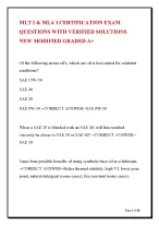 MLT I & MLA I Certification Exam Questions – Verified Solutions | New Modified Edition | Graded A+