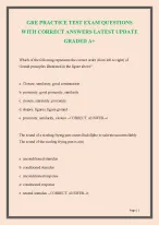 GRE Psychology Practice Test – Exam Questions with Correct Answers | Latest Update | Graded A+