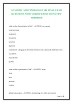ANATOMY AND PHYSIOLOGY 101 FINAL EXAM QUESTIONS WITH NEW MODIFIED ...