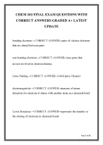 CHEM 103 FINAL EXAM QUESTIONS WITH  CORRECT ANSWERS GRADED A+ LATEST  UPDATE