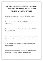 CHEM 219: MODULE 2 EXAM STUDY GUIDE  QUESTIONS WITH VERIFIED SOLUTIONS  GRADED A+ LATEST UPDATE