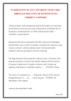 WSU MBA 5300 Exam Practice Questions with Correct Answers – Corporate Finance & Business Structures