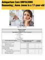 Antepartum Care UNFOLDING Reasoning ; Anne Jones is a 17-year-old