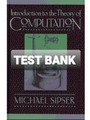TEST BANK FOR Introduction to the Theory of Computation By Law, Lee, Ramza, Sipse