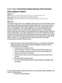 Case 13 Coronary Artery Disease and Coronary Artery Bypass Surgery (CAD: CABG CASE STUDY)