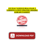 ATI TEAS 7 SCIENCE REAL EXAM  3 VERSIONS LATEST UPDATED || 2024|2025 ALREADY PASSED!!!