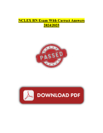 NCLEX RN Exam With Correct Answers 2024|2025