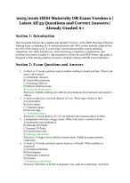 2025/2026 HESI Maternity OB Exam Version 2 - DocMerit