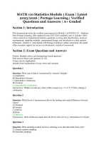 MATH 110 Statistics Module 1 Exam – Portage - DocMerit