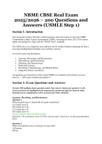 NBME CBSE Real Exam 2025/2026 – 200 Questions and Answers for USMLE Step 1