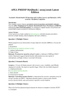 APEA PMHNP MyQbank | 2025/2026 Latest Edition – Psychiatric Mental-Health NP Questions with Answers