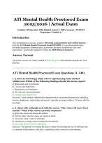 ATI Mental Health Proctored Exam 2025/2026 | Actual Exam | Complete With Detailed 140 Q&A