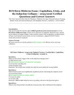 BUS Stern Midterm Exam | Capitalism, Crisis, and the Subprime Collapse – 2025/2026 Verified Q&A