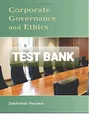 TEST BANK FOR Corporate Governance and Ethics 1st Edition by Zabihollah Rezaee.