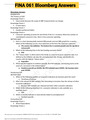 FINA 061 Bloomberg Answers