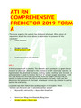 ATI RN COMPREHENSIVE PREDICTOR 2019 FORM A