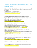 ATI COMPREHENSIVE PREDICTOR EXAM 2023 ACTUAL EXAM