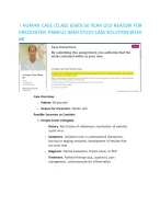 I HUMAN CASE (CLASS 6560) 60 YEAR OLD REASON FOR ENCOUNTER: PAINFUL RASH CASE SOLUTION WEEK #8