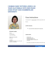 I HUMAN CASE VICTORIA LEWIS A 25  YEAR OLD FEMALE WITH NEW RASH CASE STUDY 2025